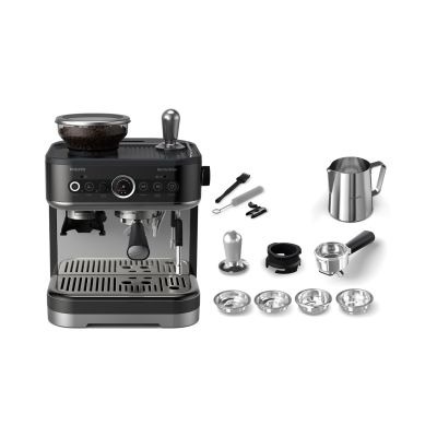 7. Philips PSA3218/10 Kaffeemaschine Barista Brew, 15 bar Pumpendruck, integrierter Milchaufschäumer, halbautomatisch, 1350 W, Schwarz