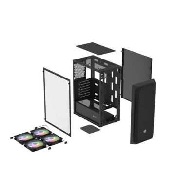 34. FURY COMPUTERGEHÄUSE FURY SHOBO SH4F RGB MIDI MIT FENSTER SCHWARZ