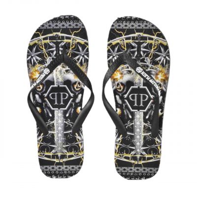 4. Philipp Plein M IMPS901 Herren-Flip-Flops