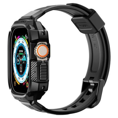 14. Spigen Rugged Armor Pro Gehäuse mit Armband für Apple Watch Ultra (49 mm) – Schwarz