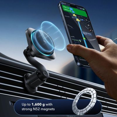 3. ESR OmniLock Qi2.2 Magnetische MagSafe-Auto-Lüftungshalterung – Schwarz