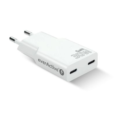 2. EVERACTIVE NETZLADEGERÄT 2 X USB-C QUICK CHARGE 4+ 30 W SUPER SLIM WEISS SC-385Q