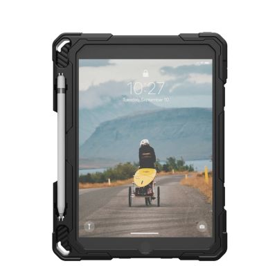 10. UAG Plasma HS Kickstand – Schutzhülle mit Apple Pencil-Halterung, Handauflage und Ständer für iPad 10,9" 10. Generation / 11" (A16) (Eis/Schwarz)