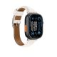 3. AmazingThing Class Band Lederarmband für Apple Watch 45 / 46 / 49 mm - Hellbeige
