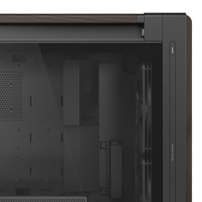 21. ASUS ProArt PA602 Wood Edition Modern Black – Midi-Tower mit Seitenwand aus gehärtetem Glas, Schwarz, Holz
