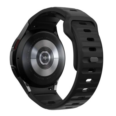 2. Tech-Protect Silikonband für Samsung Galaxy Watch 4/5/5 Pro/6/7/FE – Schwarz