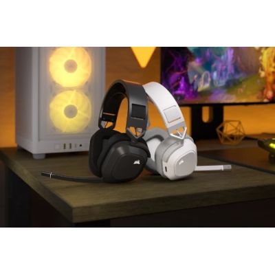8. Corsair CA-9011296-EU Kabelloser Gaming-Bluetooth-Kopfhörer mit Bügel, Weiß