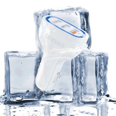 6. Dudao Autoladegerät Schnellladung Quick Charge 3.0 QC3.0 2,4A 18W 3x USB weiß (R7S weiß)