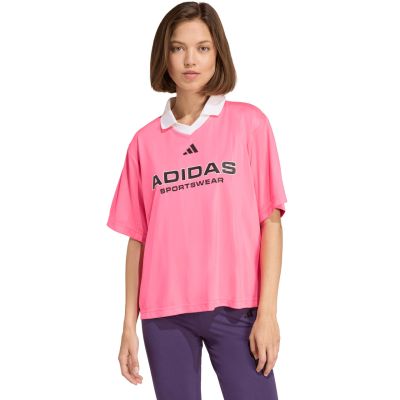 7. Adidas Tiro Q4 Damen-T-Shirt rosa JN2747