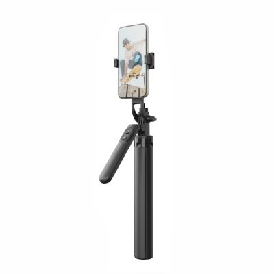 2. Selfie Stick WH181-Y1S Teleskopstativ 1,75 m Aluminiumlegierung mit Telefonhalter – Schwarz