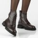 8. Damen-Ankle-Boots aus Leder, dunkelbraun, Filippo DBT8018