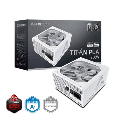 3. Montech Titan PLA 750W – 80 PLUS & Cybenetics Platinum Netzteil, modular, PCIe 5.1 – 750 Watt