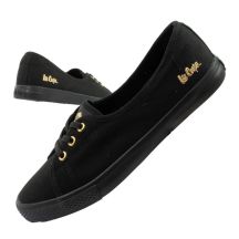 Lee Cooper Damenschuhe, sportliche schwarze Slip-On-Ballerinas