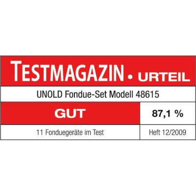 6. Elektrisches Fondue Unold 0,8 l, 6 Personen, Edelstahl