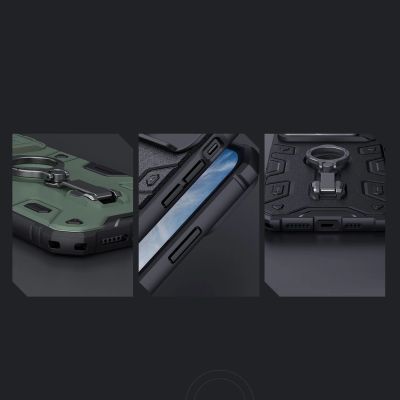 14. Nillkin CamShield Armor Pro Magnetische Hülle iPhone 14 Plus MagSafe gepanzerte Hülle mit Standring schwarz