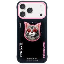 Nimmy Glasses Cool Cat MagSafe Hülle für iPhone 17 - Schwarz und Pink
