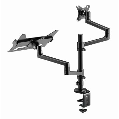 15. GEMBIRD Verstellbarer Schreibtischarm/Monitorhalterung + Notebookständer 17-32 Zoll, VESA 100x100 mm, bis zu 8 kg