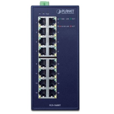 2. PLANET IGS-1600T Netzwerkverbindung Unmanaged L2 Gigabit Ethernet (10/100/1000) Blau