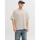 Jack&Jones Herren-T-Shirt JJEBARRON TEE SS O-NECK NOOS 12298906 MOONBEAM