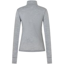 Damen-Thermo-Langarmshirt SUPER.NATURAL W TUNDRA175 ZIP 1/4 grau