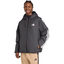 Herren adidas Essentials Climawarm 3-Streifen Isolierte Kapuzenjacke Schwarz JM4042
