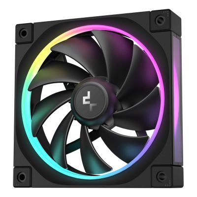 2. DeepCool FL12-3 in 1 Computergehäuselüfter 12 cm Schwarz 3 Stück.