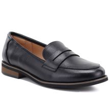 Damen-Loafer, schwarze Loafer, Potocki JE19380