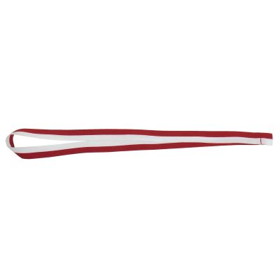 5. 20 mm breites Band – weiß und rot, ohne Karabinerhaken