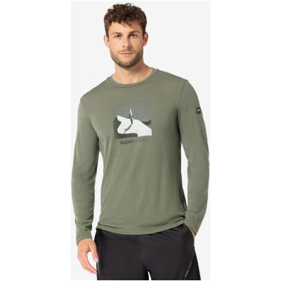 2. Herren-Langarmshirt SUPER.NATURAL M Almost Done LS, grün