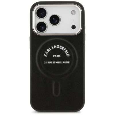 3. Karl Lagerfeld Karl RSG Logo MagSafe Hülle für iPhone 17 Pro Max – Schwarz