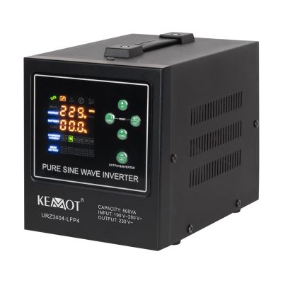 4. KEMOT PROsinus-500-LFP4 Notstromversorgung, reiner Sinuswellenwandler mit Ladefunktion 12 V/230 V 500 VA/300 W