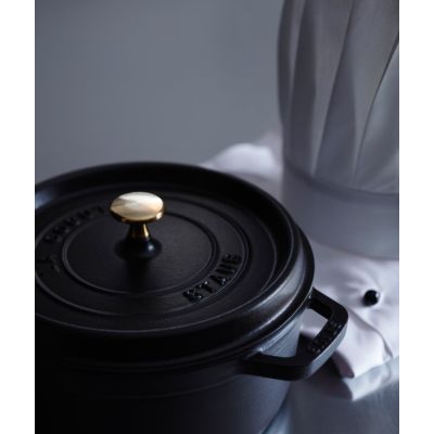 14. Gusseiserner Topf, rund, hoch, STAUB 40502-285-0 - schwarz, 4,8 l