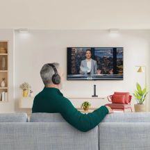 Hama 00221848 Kabelgebundener und kabelloser Bluetooth-Kopfhörer/Headset für TV, Schwarz