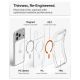 8. Spigen Ultra Hybrid MagSafe Hülle für iPhone 18 Pro / 17 Pro – Transparentes Orange