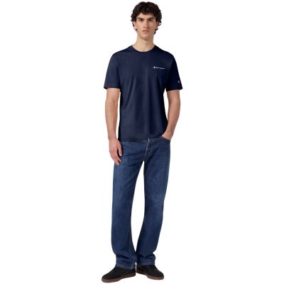 6. Herren Champion Kurzarm-T-Shirt Marineblau 221798 BS501