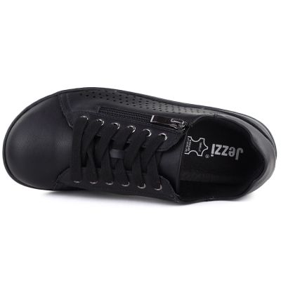 3. Damen-Barfußschuhe aus Leder, durchbrochen, schwarz, Gino Fabiani OL38-6