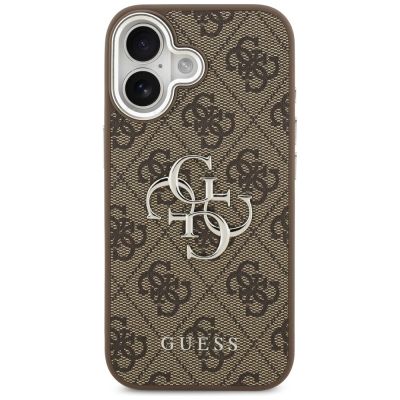 3. Guess 4G Big 4G Classic Logo Hülle für iPhone 17 - Braun und Silber