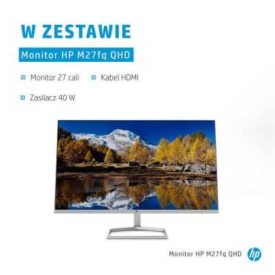 9. HP M27fq QHD Monitor, 68,6 cm (27 Zoll), 2560 x 1440 Pixel, Quad HD LCD, Silber