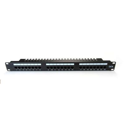 3. Patchpanel 19" DIGITUS DN-91524U-EC 24xRJ45 U/UTP k.5e 1U schwarze Führung