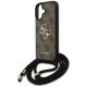 5. Guess 4G Big Logo Cord Strap Crossbody Case für iPhone 17 - Braun