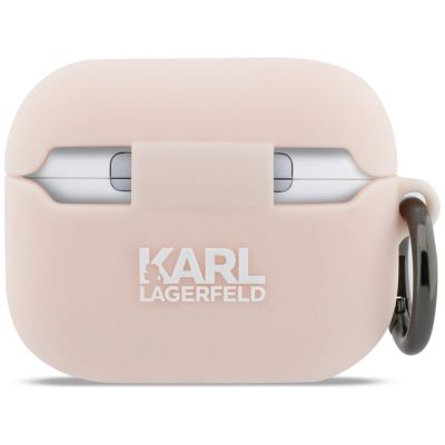 3. Karl Lagerfeld Silikonhülle mit Chaupette-Kopf (3D) für AirPods Pro 3 – Pink