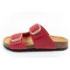 Bio Bio Damen-Slipper, profilierte Flip-Flops, Naturleder