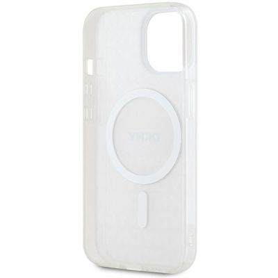 7. DKNY IML Mono & Stripe MagSafe Hülle für iPhone 15 Plus / 14 Plus – Pink