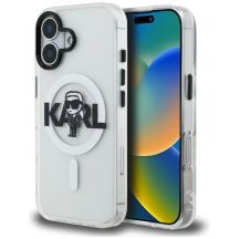 Karl Lagerfeld IML Karl Sketch Logo MagSafe Hülle für iPhone 16 - Transparent