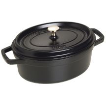 Ovaler Gusseisentopf Staub – 3,2 l, Schwarz