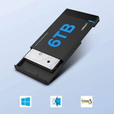 7. Ugreen Schacht für HDD SSD Festplattengehäuse 2,5'' SATA USB 3.2 Gen 1 (5 Gbps) Micro USB SuperSpeed + 0,5 m Kabel schwarz (US221 30848)