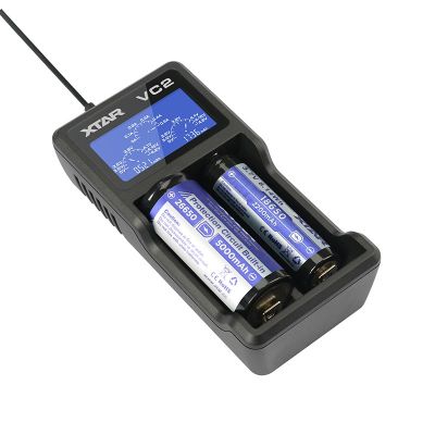 3. XTAR-LADEGERÄT FÜR ZYLINDRISCHE LI-ION-VC2-AKKUS