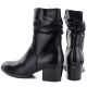5. Schwarze Damen-Ankle-Boots mit hohem Absatz und gerafftem Schaft, Vinceza 58682
