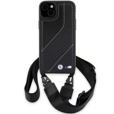 2. BMW M Edition Carbon Stripe & Strap Hülle für iPhone 15 / 14 / 13 – Schwarz