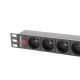 2. Lanberg PDU-09E-0300-BK RACK Steckdosenleiste (7 x UTE; 16 A (3680 W); 3 m; schwarz)